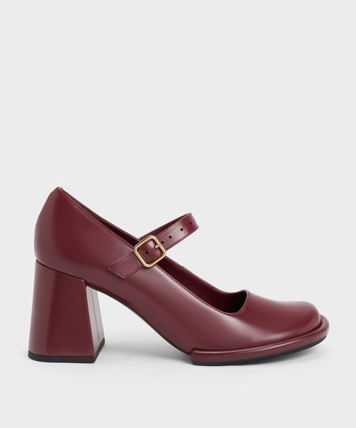 CHARLES & KEITH(チャールズ & キース)の「チューブラー メリージェーンパンプス(パンプス・レディース・ブラック/グリーン/マルーン・22cm/22.5cm/23cm/23.5cm/24.5cm/25cm/25.5cm)」の3枚目の写真