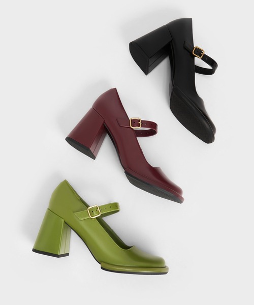 CHARLES & KEITH(チャールズ & キース)の「チューブラー メリージェーンパンプス(パンプス・レディース・ブラック/グリーン/マルーン・22cm/22.5cm/23cm/23.5cm/24.5cm/25cm/25.5cm)」の7枚目の写真