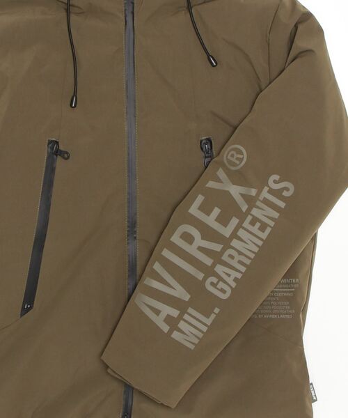 AVIREX（アヴィレックス）の「【直営店限定】STRETCH HOOD DOWN JACKET / ストレッチ フード ダウン ジャケット / AVIREX / アヴィレックス（ダウンジャケット/コート・メンズ・ブラック/カーキ・L/M/XL）」の5枚目の写真