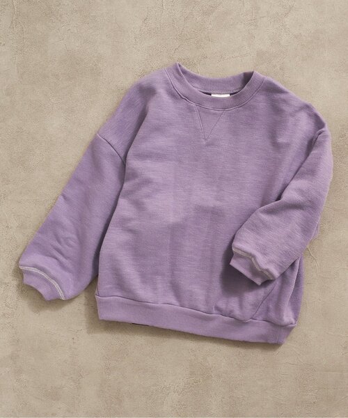 BREEZE（ブリーズ）の「【一部WEB限定カラー】裏起毛カラフルガゼットトレーナー（スウェット・キッズ・パープル/ブラック/オフホワイト/ライム/レッド/ブルー・110/130/140/90/100/80/120）」の5枚目の写真