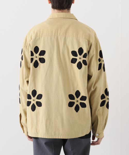 niche.（ニッチ）の「【Niche. / ニッチ】TwillFlower CutWorkOpenCollarShirts（シャツ/ブラウス・メンズ・ベージュ・MEDIUM/LARGE）」の5枚目の写真