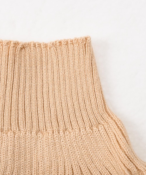 Felt-Maglietta(フェルトマリエッタ)の「ハイネックニット付け襟(ネックウォーマー/スヌード・レディース・ラベンダー/ベージュ/ホワイト/ピンク/ブラック・FREE)」の22枚目の写真