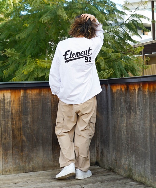ELEMENT(エレメント)の「ELEMENT メンズ NAGID RAC LS ロンT 【2023年春夏モデル】/エレメント長袖ロンT(Tシャツ/カットソー・メンズ・ホワイト/ブラック・MEDIUM/LARGE/X-LARGE)」の4枚目の写真