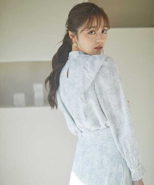 PROPORTION BODY DRESSING（プロポーションボディドレッシング）の「モノトーンブーケフラワーブラウス / 1213110114（シャツ/ブラウス・レディース・パープル/カーキ・SMALL/MEDIUM）」の13枚目の写真