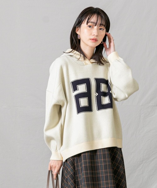 【完売色】オーガンジーぺプラムドッキングニット バターイエロー【即購入可】 セール】 ラムカシミヤ クルーネックプルオーバー （ニット