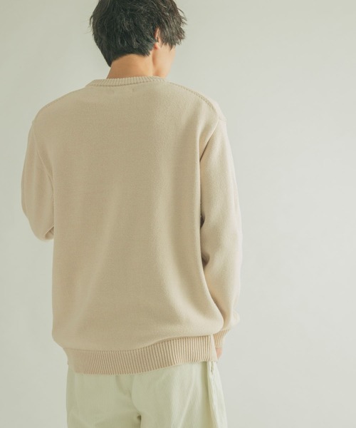 FORK&SPOON（フォークアンドスプーン）の「FORK&SPOON　天竺クルーネックニットプルオーバー（ニット/セーター・メンズ・ブラウン/アイボリー・4/5）」の21枚目の写真