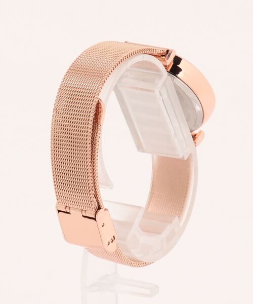 Three Four Time（ｽﾘｰﾌｫｰﾀｲﾑ）の「5気圧防水メッシュウォッチ　/　時計（アナログ腕時計・レディース・ピンク/シルバー・FREE）」の3枚目の写真