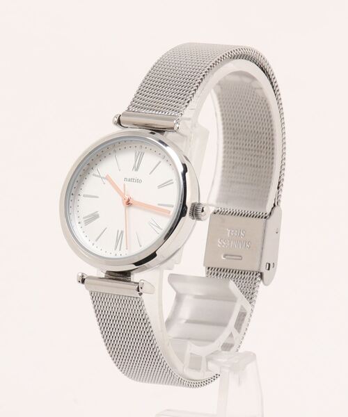 Three Four Time（ｽﾘｰﾌｫｰﾀｲﾑ）の「5気圧防水メッシュウォッチ　/　時計（アナログ腕時計・レディース・ピンク/シルバー・FREE）」の12枚目の写真