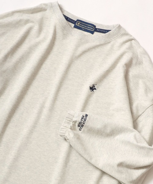 BEVERLY HILLS POLO CLUB(ビバリーヒルズポロクラブ)の「BEVERLY HILLS POLO CLUB/ビバリーヒルズポロクラブ オーバーサイズ ロゴ ワンポイント刺繍 スウェット レディース メンズ トレーナー(スウェット・レディース・アッシュグレー/オフホワイト/ブルー/ライトグリーン/グリーン/スミクロ/ネイビー・M/L/LL)」の4枚目の写真
