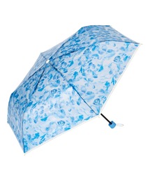 折りたたみ傘（ブルー・ネイビー/青色系・花柄・ボタニカル柄