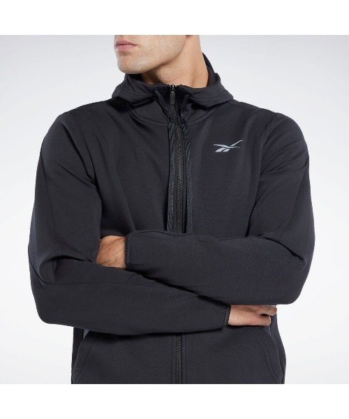 Reebok（リーボック）の「ドリームブレンドフーディー / DreamBlend FZ Hoodie（パーカー・メンズ・グレー/ブルー/ブラック/ヘザーグレー・LARGE/MEDIUM/SMALL/X-LARGE/XX-LARGE/XXX-LARGE/X-SMALL）」の7枚目の写真
