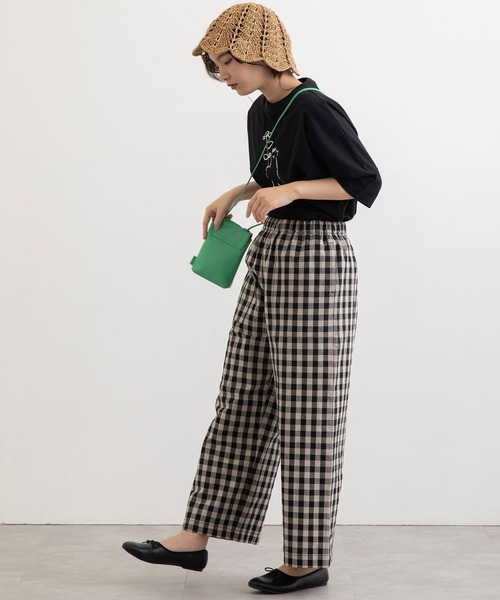 POU DOU DOU(プードゥドゥ)の「コットンサテンストレッチクロップドパンツ(その他パンツ・レディース・ブラック/ブラック系その他/スミクロ・3)」の8枚目の写真