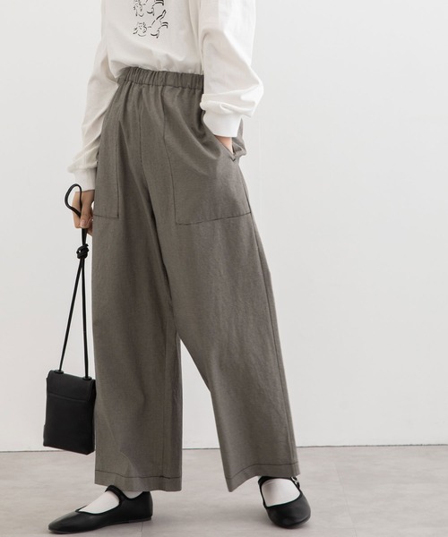 POU DOU DOU(プードゥドゥ)の「コットンサテンストレッチクロップドパンツ(その他パンツ・レディース・ブラック/ブラック系その他/スミクロ・3)」の11枚目の写真