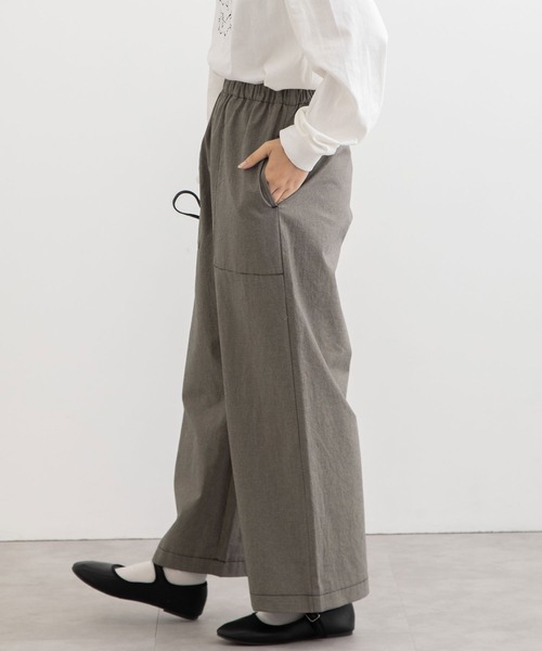 POU DOU DOU(プードゥドゥ)の「コットンサテンストレッチクロップドパンツ(その他パンツ・レディース・ブラック/ブラック系その他/スミクロ・3)」の12枚目の写真