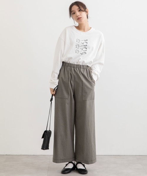 POU DOU DOU(プードゥドゥ)の「コットンサテンストレッチクロップドパンツ(その他パンツ・レディース・ブラック/ブラック系その他/スミクロ・3)」の15枚目の写真