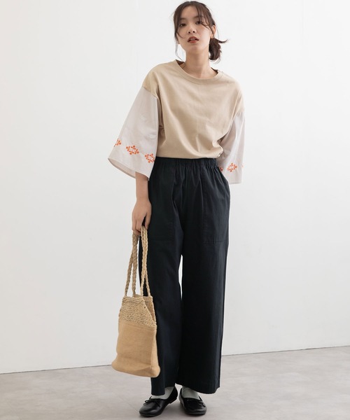 POU DOU DOU(プードゥドゥ)の「コットンサテンストレッチクロップドパンツ(その他パンツ・レディース・ブラック/ブラック系その他/スミクロ・3)」の21枚目の写真