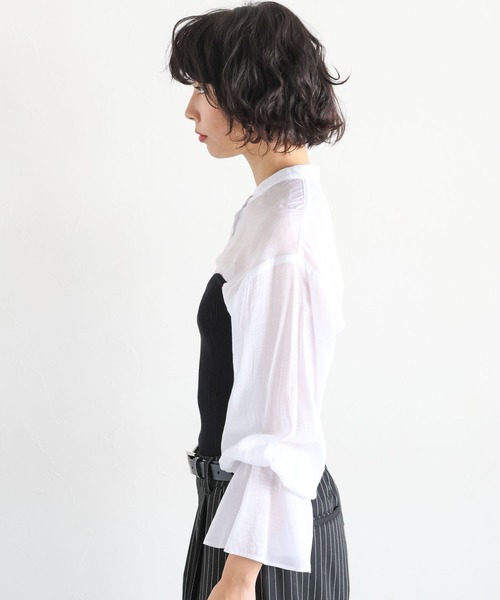 PAGEBOY(ページボーイ)の「リブコルセットビスチェ(ベスト・レディース・ブラック/オフホワイト/グレー・FREE)」の15枚目の写真