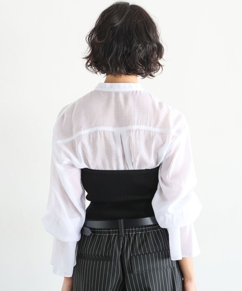 PAGEBOY(ページボーイ)の「リブコルセットビスチェ(ベスト・レディース・ブラック/オフホワイト/グレー・FREE)」の16枚目の写真