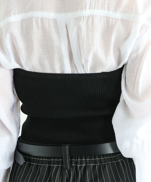 PAGEBOY(ページボーイ)の「リブコルセットビスチェ(ベスト・レディース・ブラック/オフホワイト/グレー・FREE)」の17枚目の写真