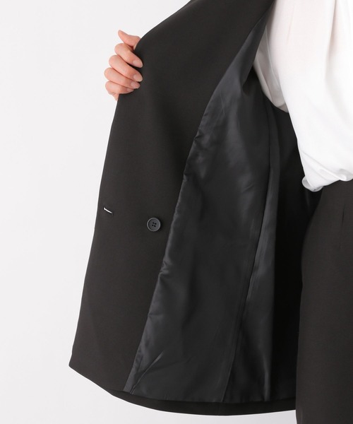 LEPSIM（レプシィム）の「キレイめダブルテーラードジレ　173172（その他アウター・レディース・ベージュ系その他/ブラック・FREE）」の9枚目の写真