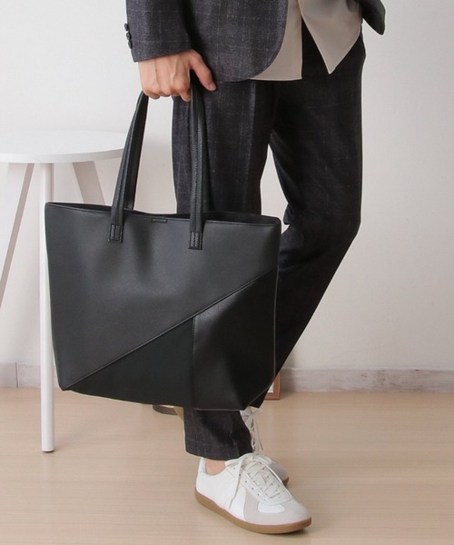 ikka（イッカ）の「PU切り替えトートバッグ（トートバッグ・メンズ・ブラック/ネイビー/ダークブラウン・FREE）」の14枚目の写真