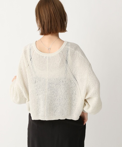 A part by（アパートバイ）の「メッシュVネックカーディガン（カーディガン/ボレロ・レディース・アイボリー/ブラック/ブラウン系その他2/グリーン系その他2・FREE）」の12枚目の写真