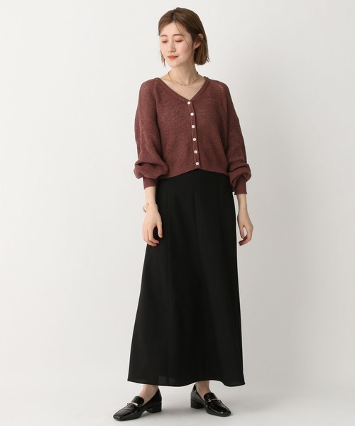 A part by（アパートバイ）の「メッシュVネックカーディガン（カーディガン/ボレロ・レディース・アイボリー/ブラック/ブラウン系その他2/グリーン系その他2・FREE）」の14枚目の写真