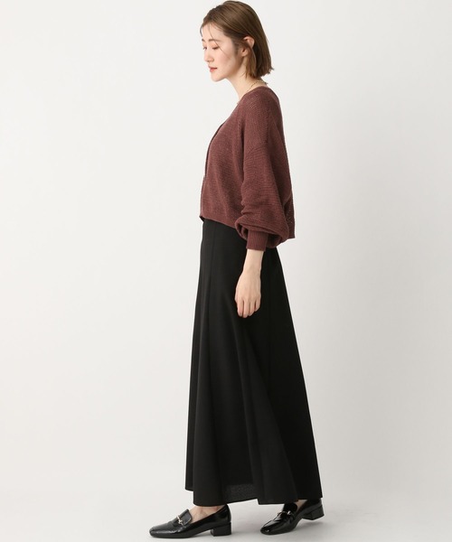 A part by（アパートバイ）の「メッシュVネックカーディガン（カーディガン/ボレロ・レディース・アイボリー/ブラック/ブラウン系その他2/グリーン系その他2・FREE）」の10枚目の写真