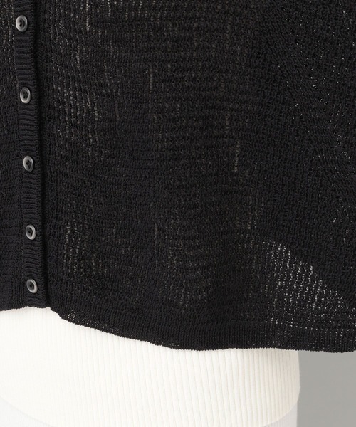 A part by（アパートバイ）の「メッシュVネックカーディガン（カーディガン/ボレロ・レディース・アイボリー/ブラック/ブラウン系その他2/グリーン系その他2・FREE）」の9枚目の写真