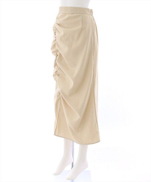 clear(クリア)の「サイドギャザースカート(スカート・レディース・ブラック/ベージュ/ブルーグレー・F)」の4枚目の写真