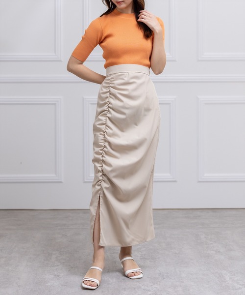 clear(クリア)の「サイドギャザースカート(スカート・レディース・ブラック/ベージュ/ブルーグレー・F)」の19枚目の写真