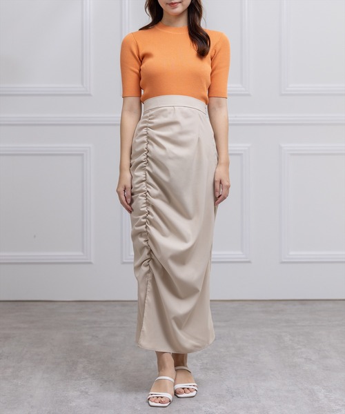 clear(クリア)の「サイドギャザースカート(スカート・レディース・ブラック/ベージュ/ブルーグレー・F)」の20枚目の写真