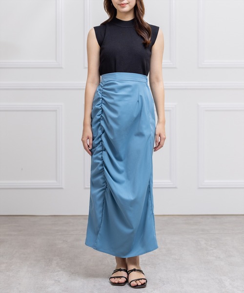 clear(クリア)の「サイドギャザースカート(スカート・レディース・ブラック/ベージュ/ブルーグレー・F)」の16枚目の写真