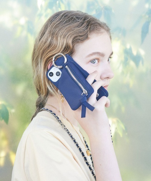 ajew（エジュー）の「ajew/エジュー/Dress NYLON チェーンストラップ12Pro/12（スマホケース/カバー・レディース・ネイビー/ベージュ/イエロー/ブラック・FREE）」の14枚目の写真