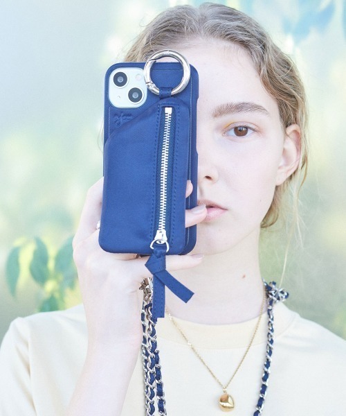 ajew（エジュー）の「ajew/エジュー/Dress NYLON チェーンストラップ12Pro/12（スマホケース/カバー・レディース・ネイビー/ベージュ/イエロー/ブラック・FREE）」の15枚目の写真