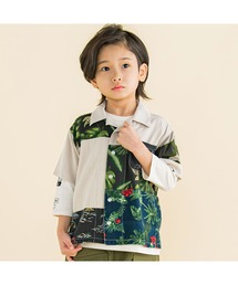 WASK（ワスク）の「WASK/ボタニカルパッチワークレーヨンツイルシャツ(100~160cm)（シャツ/ブラウス・キッズ）」