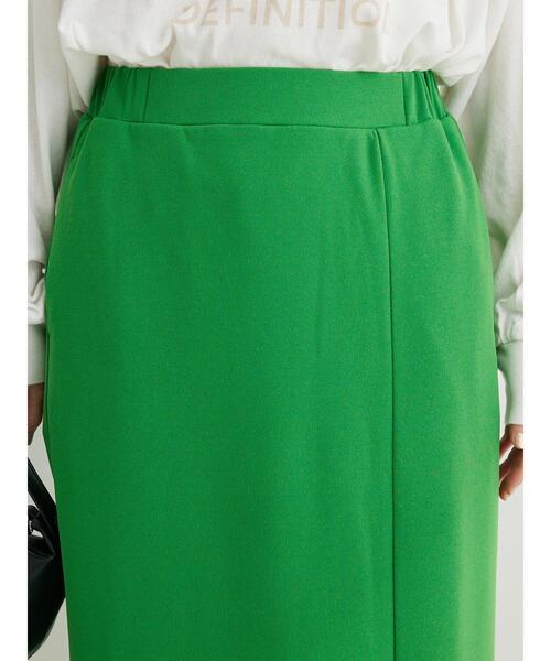 Green　Parks（グリーンパークス）の「カットジョーゼットIラインスカート（スカート・レディース・ブラック/グリーン/アイボリー・FREE）」の7枚目の写真