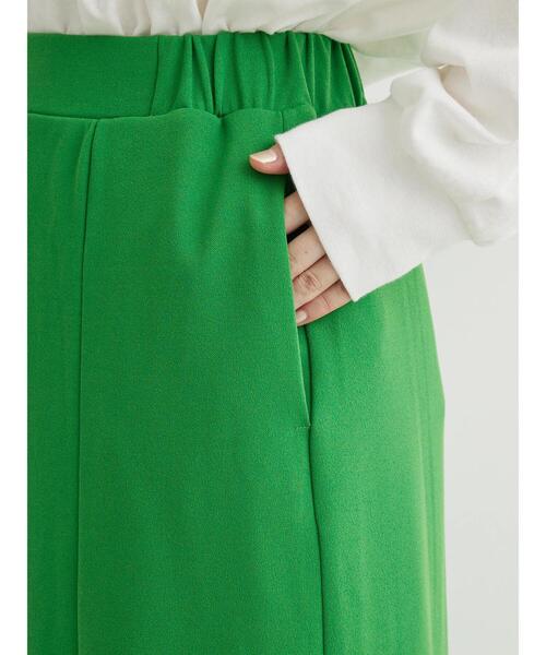 Green　Parks（グリーンパークス）の「カットジョーゼットIラインスカート（スカート・レディース・ブラック/グリーン/アイボリー・FREE）」の8枚目の写真