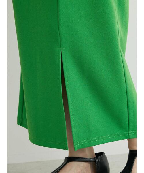 Green　Parks（グリーンパークス）の「カットジョーゼットIラインスカート（スカート・レディース・ブラック/グリーン/アイボリー・FREE）」の10枚目の写真