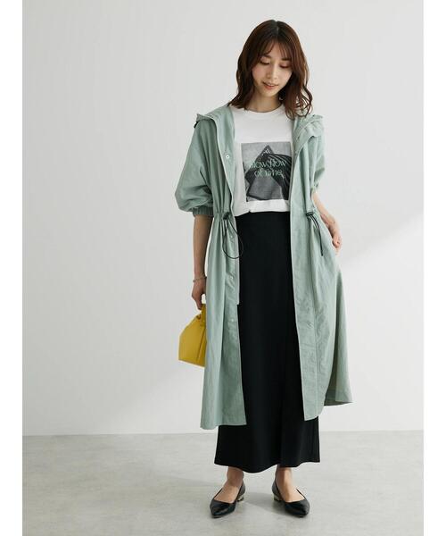 Green　Parks（グリーンパークス）の「カットジョーゼットIラインスカート（スカート・レディース・ブラック/グリーン/アイボリー・FREE）」の11枚目の写真