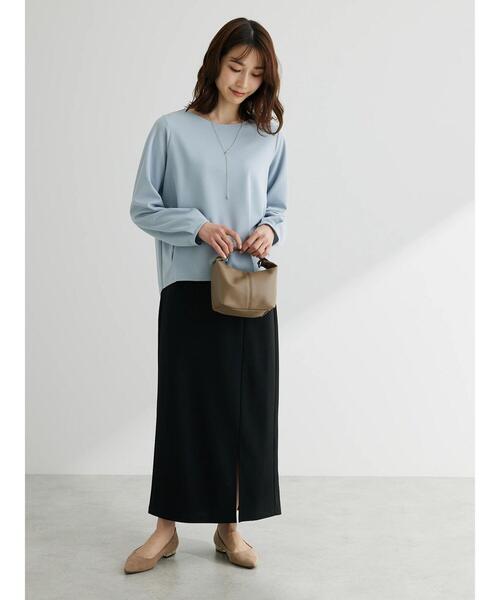 Green　Parks（グリーンパークス）の「カットジョーゼットIラインスカート（スカート・レディース・ブラック/グリーン/アイボリー・FREE）」の13枚目の写真