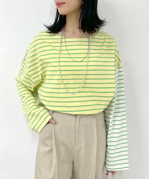 クレイジーパターンボーダーカットソー（Tシャツ/カットソー