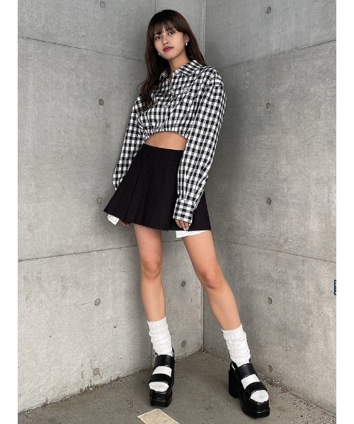 ENVYM（アンビー）の「ローウエストプリーツSK（スカート・レディース・ベージュ/グレー/ブラック・SMALL/MEDIUM）」の12枚目の写真