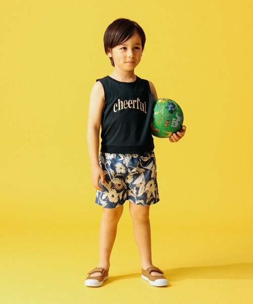 B:MING by BEAMS（ビーミングバイビームス）の「B:MING by BEAMS / フロントプリント タンクトップ（100～140cm）（タンクトップ・キッズ・ベージュ/ダークグリーン・100/110/120/130/140）」の6枚目の写真