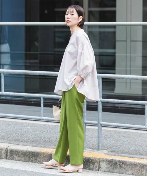 F by ROSSO(エフバイロッソ)の「『URTECH Smart Linen Touch』F by ROSSOイージーリネンボリュームBL(シャツ/ブラウス・レディース・チャコールグレー/ピンク/ベージュ系その他/グリーン系その他/ライトベージュ・FREE)」の19枚目の写真