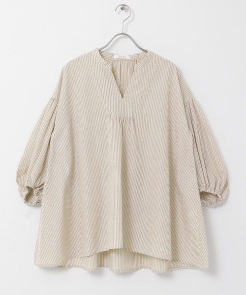 F by ROSSO(エフバイロッソ)の「『URTECH Smart Linen Touch』F by ROSSOイージーリネンボリュームBL(シャツ/ブラウス・レディース・チャコールグレー/ピンク/ベージュ系その他/グリーン系その他/ライトベージュ・FREE)」の6枚目の写真