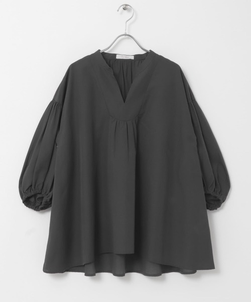 F by ROSSO(エフバイロッソ)の「『URTECH Smart Linen Touch』F by ROSSOイージーリネンボリュームBL(シャツ/ブラウス・レディース・チャコールグレー/ピンク/ベージュ系その他/グリーン系その他/ライトベージュ・FREE)」の8枚目の写真