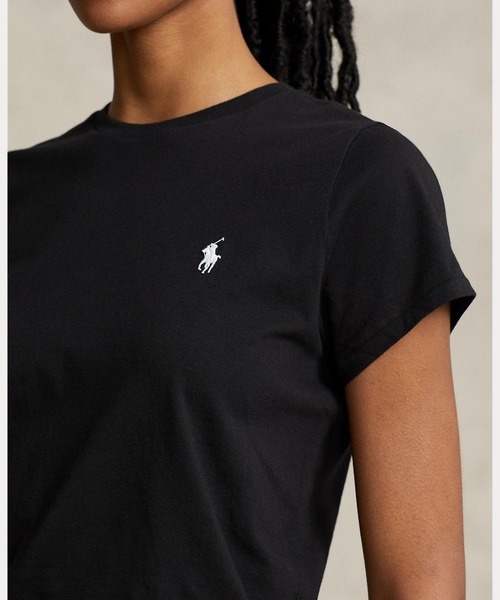 POLO RALPH LAUREN(ポロ ラルフ ローレン)の「コットン ジャージー クルーネック Tシャツ(Tシャツ/カットソー・レディース・ブラック系1・XS/M/L/S/XL)」の4枚目の写真