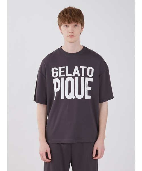 gelato pique(ジェラートピケ)の「【UNISEX】ワンポイントBIGロゴプルオーバー(Tシャツ/カットソー・レディース・ダークグレー/アイボリー・S-M/M-L)」の4枚目の写真