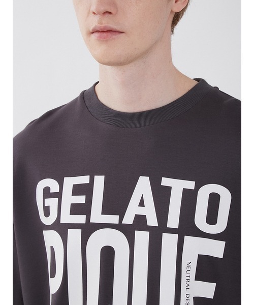 gelato pique(ジェラートピケ)の「【UNISEX】ワンポイントBIGロゴプルオーバー(Tシャツ/カットソー・レディース・ダークグレー/アイボリー・S-M/M-L)」の7枚目の写真